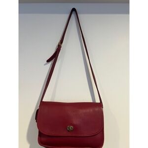 COACH VINTAGE CITY BAG CROSSBODY  GLOVE TANNED LEATHER HANDBAG 9790 BURGUNDY